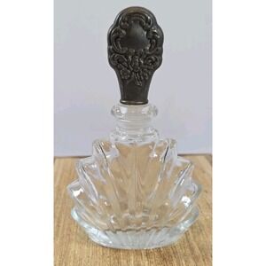 Vintage 40s Towle Sterling‎ Silver Stopper Glass Perfume Bottle